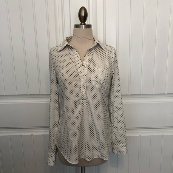 Merona Tops - Polka Dot 3/4 Button Up